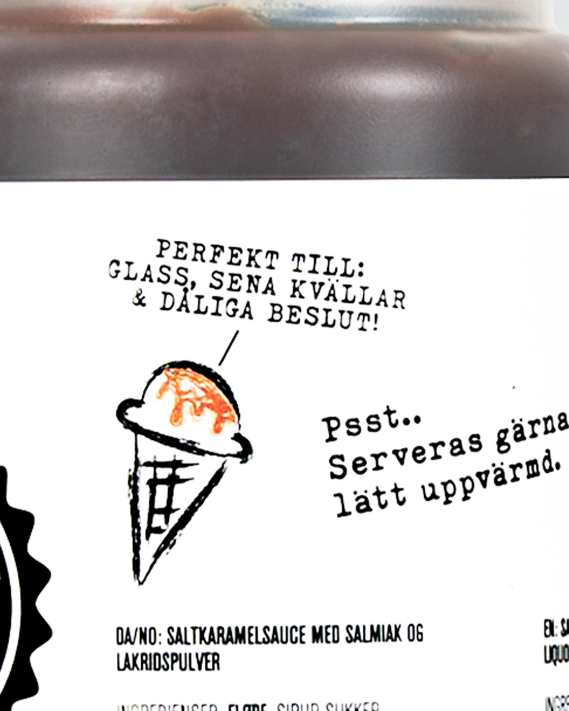 Salmiakbomben Saltkaramelsauce